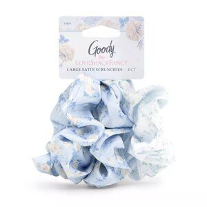 LoveShackFancy X Goody large floral satin scrunchies set of 3